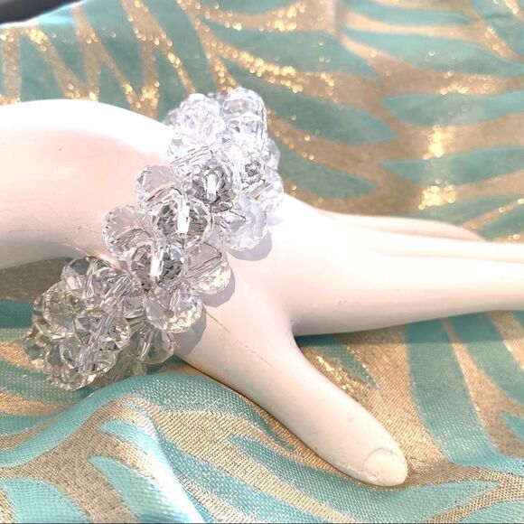 50 Swarovski crystal bridal black tie bracelet - Picture 8 of 10